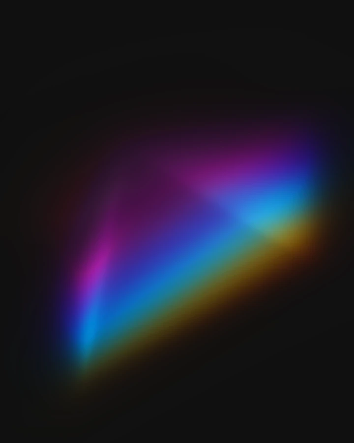 A broad folded fan of spectral light